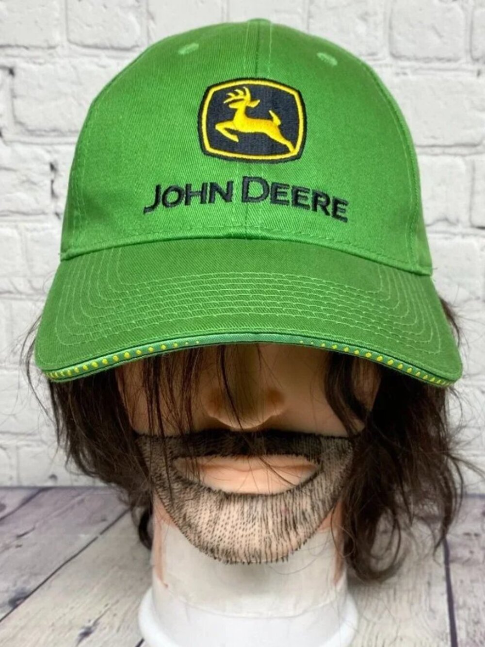 John Deere Hat Cap Strap Back Green Embroidered Logo Martin Deerline